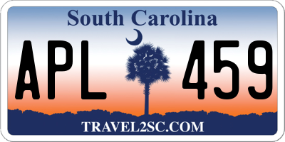 SC license plate APL459