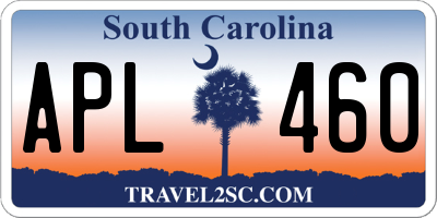 SC license plate APL460