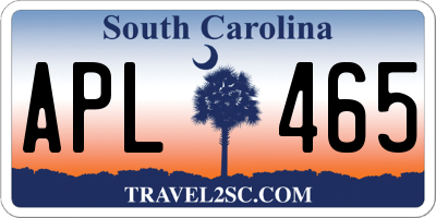 SC license plate APL465