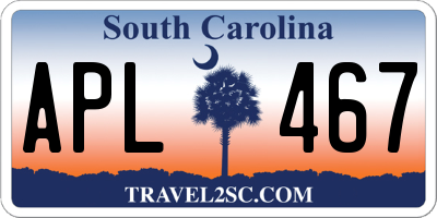 SC license plate APL467