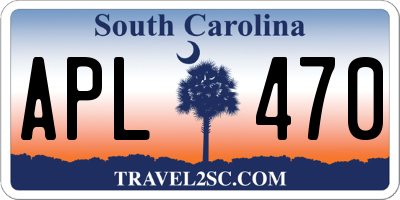 SC license plate APL470