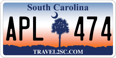 SC license plate APL474