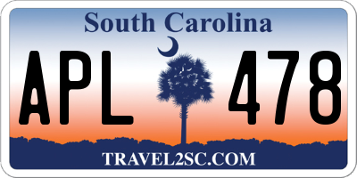 SC license plate APL478