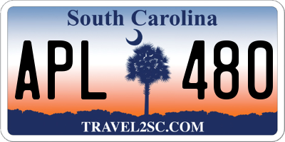 SC license plate APL480