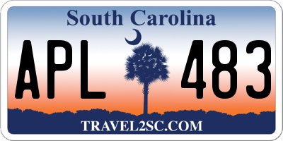 SC license plate APL483