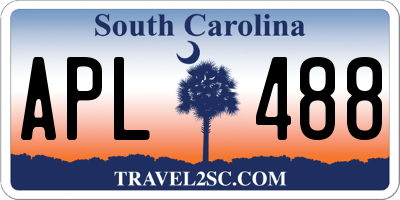 SC license plate APL488
