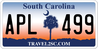 SC license plate APL499