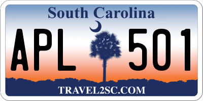 SC license plate APL501