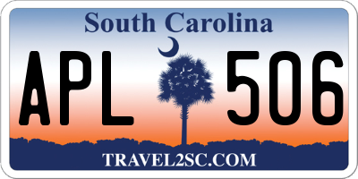 SC license plate APL506