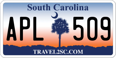 SC license plate APL509
