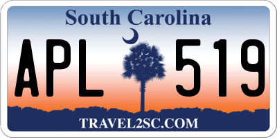 SC license plate APL519