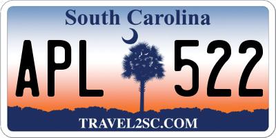 SC license plate APL522
