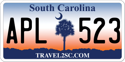 SC license plate APL523