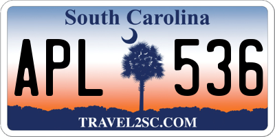 SC license plate APL536