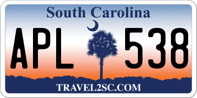 SC license plate APL538
