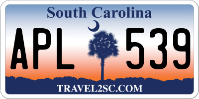 SC license plate APL539