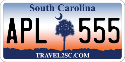 SC license plate APL555