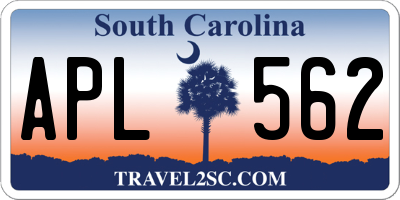 SC license plate APL562