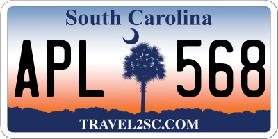 SC license plate APL568