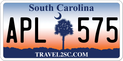 SC license plate APL575