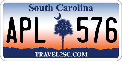 SC license plate APL576