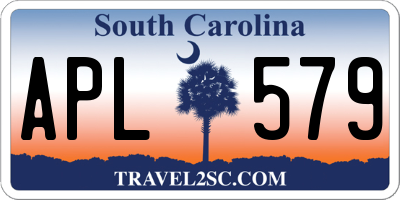 SC license plate APL579