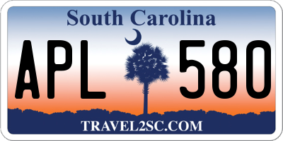SC license plate APL580
