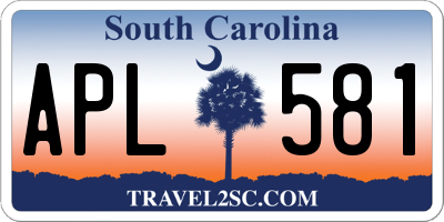 SC license plate APL581