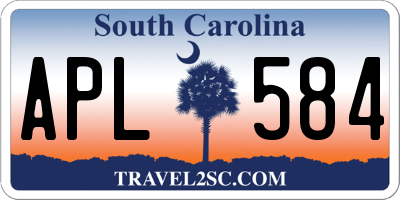 SC license plate APL584
