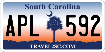 SC license plate APL592
