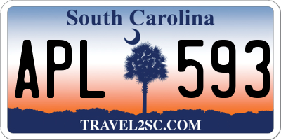 SC license plate APL593