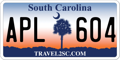 SC license plate APL604