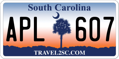 SC license plate APL607