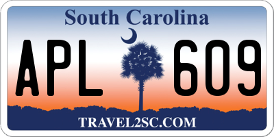 SC license plate APL609