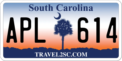 SC license plate APL614