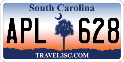SC license plate APL628