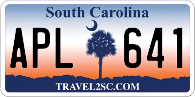 SC license plate APL641