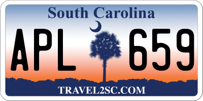 SC license plate APL659