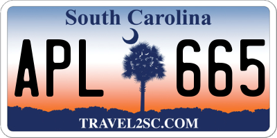 SC license plate APL665