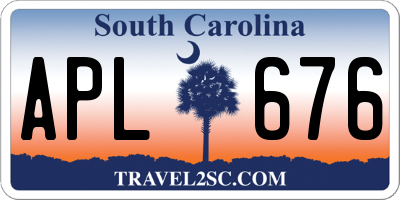 SC license plate APL676