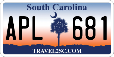 SC license plate APL681