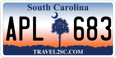 SC license plate APL683