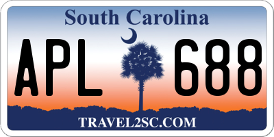 SC license plate APL688