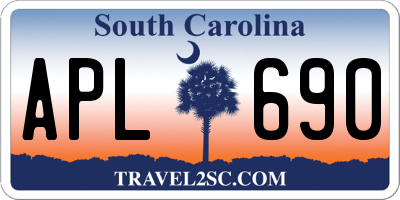 SC license plate APL690