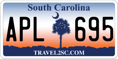 SC license plate APL695