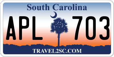 SC license plate APL703
