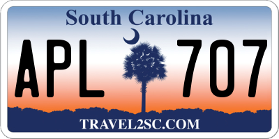 SC license plate APL707