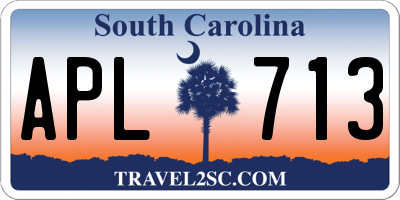 SC license plate APL713