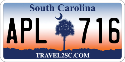 SC license plate APL716