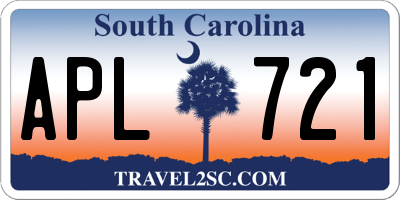 SC license plate APL721